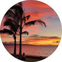 sunset on the lanai