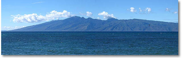 a view of Molokai from Kahana Reef