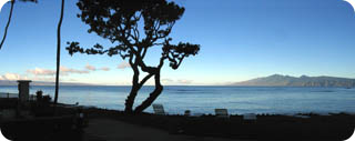 early Maui morning view from the lanai